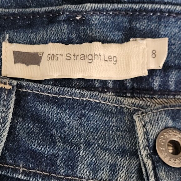 Levis 505 Straight Leg Jeans Womens Size 8L Blue Denim - Picture 5 of 9